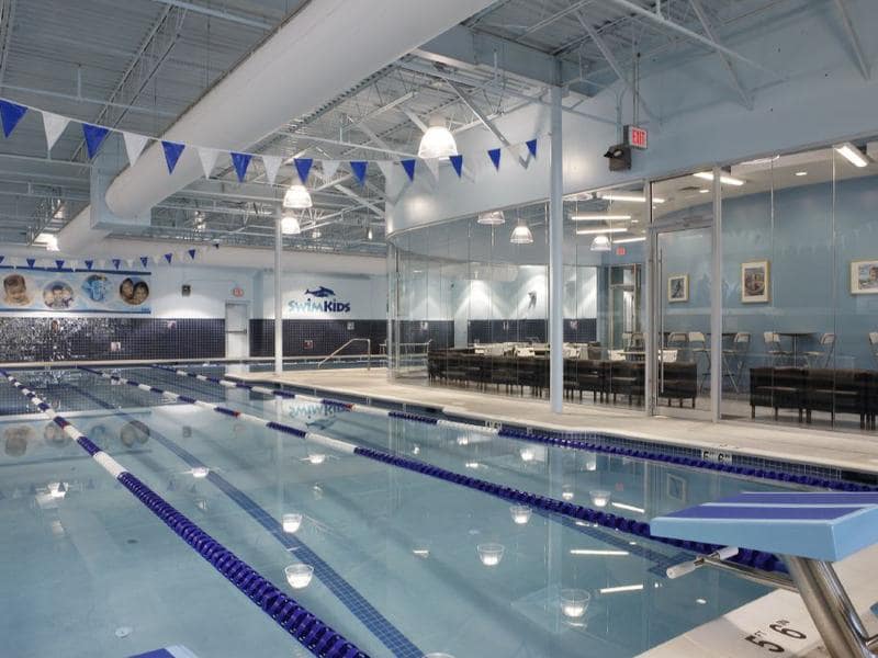 woodbridge pool with viewing area in back